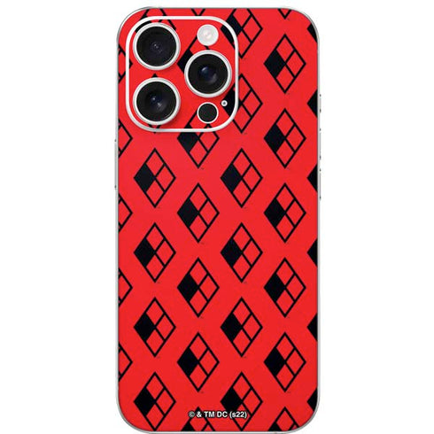 DC Comics Harley Quinn Logo Pattern iPhone 16 Pro Skin